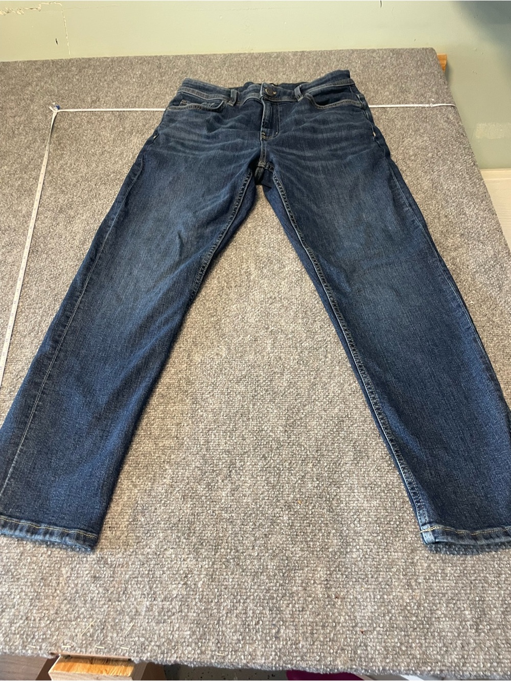 Cotton On Men's Slim Straight Dark Blue Jeans